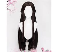 WCCNKK Anime Tian Guan Ci Fu Xie Lian Cosplay Perruque, Cheveux Longs Et Raides Châtain Foncé, Convient pour Les Fêtes d'halloween Et Les Conventions D'anime, Cadeaux D'anime
