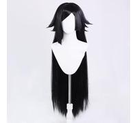 WCCNKK Anime Uchiha Hikari Cosplay Perruque, Cheveux Noirs Raides De 100 Cm, Matériau Résistant Aux Hautes Températures, Convient pour Les Fêtes d'halloween Et Les Conventions D'anime