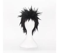 WCCNKK Anime Uchiha Obito Cosplay Perruque, Cheveux Noirs Courts, Matériau Résistant Aux Hautes Températures, Convient pour Les Fêtes d'halloween Et Les Conventions D'anime, Anime Cadeau