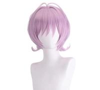 WCCNKK Perruque Cosplay pour Komi Can't Communicate Osana Najimi, Cheveux Courts Violet Rose, Convient pour Halloween, Fêtes, Carnavals, Expositions De Bandes Dessinées, Cadeau Animé