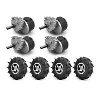 WCDFTASL Kit électrique 4x4 1400 W avec Roues de 10 Pouces et pneus Tout-Terrain for Chariot Utilitaire