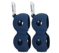 WCDFTASL Lot de 2 Porte-balles de Golf Doubles en Silicone avec Mousqueton, Sac de Rangement Portable et antidérapant