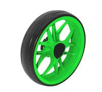 WCDFTASL Roues de Rechange for Chariot de Golf, diamètre extérieur 25,5 cm, axe de 10 mm, Bande de roulement en Mousse EVA for Un roulement Silencieux sur l'herbe.(Green)