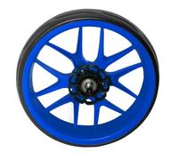 WCDFTASL Roues de Rechange for Chariot de Golf, diamètre extérieur 25,5 cm, axe de 10 mm, Bande de roulement en Mousse EVA for Un roulement Silencieux sur l'herbe.(Blue)