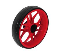 WCDFTASL Roues de Rechange for Chariot de Golf, diamètre extérieur 25,5 cm, axe de 10 mm, Bande de roulement en Mousse EVA for Un roulement Silencieux sur l'herbe.(Red)