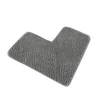 WCDFTASL Tapis de Douche d'angle en Forme de L, Tapis de Bain Absorbant, antidérapant et Lavable en Peluche for Une Utilisation intérieure dans la Salle de Bain(Gray)