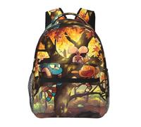 Wcguokj Anime The Amazing World of Gumball Sac à dos en toile drôle Couple Sacs à dos 3D Grande capacité Sac de voyage Gym Sac à dos Unisexe