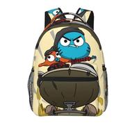 Wcguokj Anime The Amazing World of Gumball Sac à dos en toile drôle Couple Sacs à dos 3D Grande capacité Sac de voyage Gym Sac à dos Unisexe