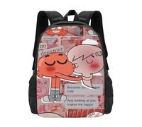 Wcguokj Sac à dos Darwin de dessin animé The Amazing Anime World of Gumball - Sac à dos de voyage mignon Kawaii - Unisexe - Cadeau pour fan de dessin animé