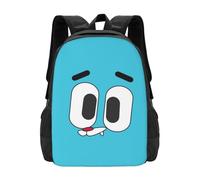 Wcguokj The Amazing Anime World Of Gumball Sac à dos cartable décontracté durable Sac à dos de voyage léger Cadeau pour les fans d'anime