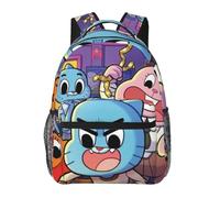 Wcguokj The Amazing Anime World Of Gumball Sac à dos de voyage léger durable grande capacité Unisexe décontracté