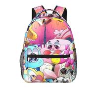 Wcguokj The Amazing Anime World Of Gumball Sac à dos pour ordinateur portable Sac à dos léger grande capacité Sac à dos de voyage Sac à dos de dessin animé Cadeau pour les fans de dessin