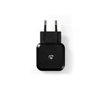 WCHAU484ABK Chargeur Mural 4.8 A 2 Sorties USB-A Noir