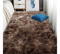 WCHENHUI Grand Tapis Salon 80 x 120 cm Antidérapant Moquette Doux en Peluche Extra Large pour Chambre à Coucher, Salon, Marron