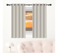 WCHENHUI Rideau Occultant Lot de 1 160 x 220 cm Rideau Thermique Isolant Anti Chaleur de Chambre Doux et Esthétiques, Décoration Maison pour Chambre/Salon de Fenêtre, Beige