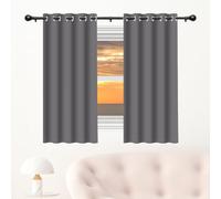 WCHENHUI Rideau Occultant Lot de 1 160 x 340 cm Rideau Thermique Isolant Anti Chaleur de Chambre Doux et Esthétiques, Décoration Maison pour Chambre/Salon de Fenêtre, Gris Clair