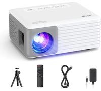 WCHI-[App Intégrée] Vidéoprojecteur 2025 Rétroprojecteur Portable Mini Projecteur Dual Contrôle Avec Souris Android Tv Wifi 6 Bt5.2 180° Rotation Hdmi/Tv Stick/Usb/Ps53,Avec Hdmi Et Souris