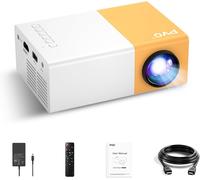WCHI-[App Intégrée] Vidéoprojecteur 2025 Rétroprojecteur Portable Mini Projecteur Dual Contrôle Avec Souris Android Tv Wifi 6 Bt5.2 180° Rotation Hdmi/Tv Stick/Usb/Ps23,Avec Hdmi Et Souris