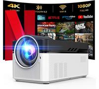 WCHI-[App Intégrée] Vidéoprojecteur 2025 Rétroprojecteur Portable Mini Projecteur Dual Contrôle Avec Souris Android Tv Wifi 6 Bt5.2 180° Rotation Hdmi/Tv Stick/Usb/Ps178,Avec Hdmi Et Souris