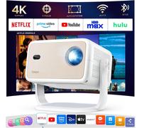 WCHI-[App Intégrée] Vidéoprojecteur 2025 Rétroprojecteur Portable Mini Projecteur Dual Contrôle Avec Souris Android Tv Wifi 6 Bt5.2 180° Rotation Hdmi/Tv Stick/Usb/Ps158,Avec Hdmi Et Souris