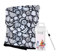 Wcmxdg Couverture à colorier à faire soi-même | Colorez votre propre couverture avec un pinceau de 24 couleurs | Projet d'art créatif et personnalisé dans les couvertures | Jeté de dessin doux pour