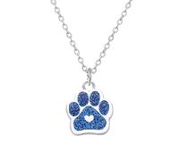 WCRAZYE Collier pour femme avec pendentif en forme de patte de chien et chat - Bijou de Noël, Medium, Acier allié, Zircone cubique
