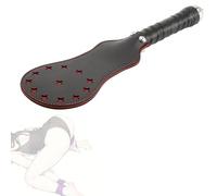 wcsaizpl Raquette en Cuir Noire à Main/Fouet pour Jeux de rôle