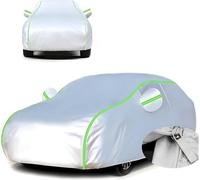 WCSMHYW Bache Voiture Exterieur pour Seat Leon II (1P, Facelift 2009) 2009 2010 2011 2012, Bâche Voiture Imperméable Anti-grêle Étanche Pluie, avec Fermeture à Glissière Housse de, Silver-Green