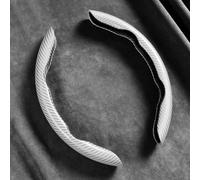 WCSMHYW Sports Carbon Fiber Car Steering Wheel Cover pour Mercedes-Benz GLE-Klasse Coupe C292 W166 2000-2023 2024, Protege Volant Voiture Segmentée Universelle Voiture Accessoires Interieur,White