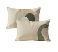 wcusmmog Housse Coussin 70x90 Vert Sauge Simplicité Motif Housse Coussin Lot de 2 Rectangulaire Lin Decoration Taie d'oreiller avec Fermeture éClair Invisible, Canapé Chambre Taie d'oreiller L-191