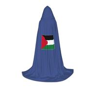 WCXTHGFA Costume d'Halloween imprimé drapeau de la Palestine, cape médiévale avec capuche confortable, pour cosplay, fêtes et plus encore
