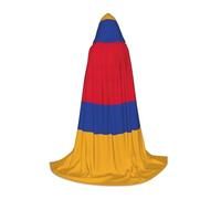 WCXTHGFA Costume d'Halloween imprimé drapeau de l'Arménie, cape médiévale avec capuche confortable, pour cosplay, fêtes et plus encore