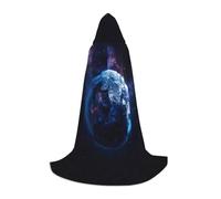 WCXTHGFA Costume d'Halloween imprimé planète univers, cape médiévale avec capuche confortable, pour cosplay, fêtes et plus encore