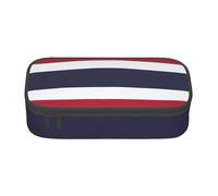 WCXTHGFA Trousse à crayons élégante avec imprimé drapeau de la Thaïlande, grande capacité, idéale pour les voyages ou un usage quotidien, Noir , Taille unique, Trousse de maquillage