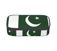 WCXTHGFA Trousse à crayons élégante avec imprimé drapeau du Pakistan, grande capacité, idéale pour les voyages ou un usage quotidien, Noir , Taille unique, Trousse de maquillage