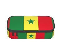 WCXTHGFA Trousse à crayons élégante avec imprimé drapeau du Sénégal, grande capacité, idéale pour les voyages ou un usage quotidien, Noir , Taille unique, Trousse de maquillage