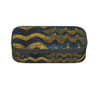 WCXTHGFA Trousse à crayons élégante avec imprimé écailles de dragon, grande capacité, idéale pour les voyages ou un usage quotidien, Noir , Taille unique, Trousse de maquillage