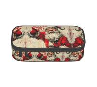 WCXTHGFA Trousse à crayons élégante avec imprimé Merry Christmas - Grande capacité - Idéale pour les voyages ou un usage quotidien, Noir , Taille unique, Trousse de maquillage