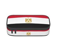 WCXTHGFA Trousse élégante avec imprimé drapeau égyptien, grande capacité, idéale pour les voyages ou un usage quotidien, Noir , Taille unique, Trousse de maquillage