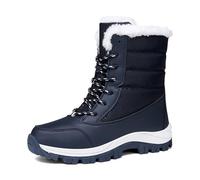 WCXTY Bottes d'hiver Femme Chaudes Et Imperméables,Chaussures d'hiver Antidérapantes Doublées de Fourrure pour Femme,Bottes de Neige Légères Et pour Marcher par Temps Froid(Blue,42 EU)