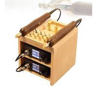 WCXTY Précision Professionnelle,Outil Numérique de Maroquinerie-Machine Électrique pour Bords-Rainureuse pour Cuir avec 14 Boutons de Marquage pour Polissage et Travaux(Double)