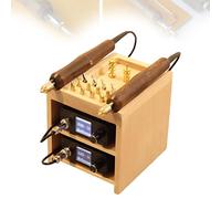 WCXTY Scellage des Chants,Outil Numérique de Maroquinerie-Rainureuse pour Cuir-Machine Électrique pour Bords avec 14 Pointes en Acier,Appareil Chauffant pour Modeler Détail(Double)