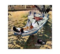WCYB Impression sur toile « On Leave, 1945 » par Norman Rockwell - Décoration murale pour bureau sans cadre - 40,6 x 40,6 cm