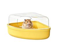 Wcybym Bac à sable transparent et étanche pour hamster, accessoires de cage pour chinchilla - Pour jouer, dormir, chercher de la propreté, enrichir les petits animaux, souris, gerbille