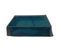 Wcybym Bâche de Piscine Enfant,122 x 122 cm 420D Oxford Cordon De Serrage Réglable - Bâche Piscine Chien Pliable,pour arrière-Cour Patio Animaux cuve Lavage Zone Bain