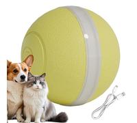 Wcybym Boule Interactive pour Chat - Jouet Interactif Sautant Rechargeable,Balle Roulante Pour Chat Avec Évitement D'Obstacles Et Lumière LED,pour Exercice en Intérieur, Divertissement, Jeu, Chasse et