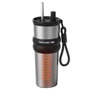 Wcybym Gobelet Isotherme Pour Voiture, 710ml Bouteille d'Eau Isotherme avec Paille, Bouteille Boisson Grand Volume Chaude Froide pour Randonnée Sport Pique-nique Déplacements
