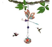 Wcybym Mangeoires pour Colibris À Usage Extérieur - Carillon À Vent en Verre avec Distributeur pour Oiseaux,Mangeoire À Colibris avec Carillons À Vent,pour Jardins, Terrasses, Pelouses, Fêtes, Cours,
