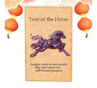 Wcybym Pochette De L'Année Du Cheval,Souvenir Motivant En Acrylique 2D | Carte d'Inspiration pour le Nouvel An | pour Adolescents Adultes Étudiants à la Maison en Voyage au Bureau en