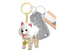 Wcybym Porte-clés Poils de Chien | Mignonne Boîte Rangement Souvenir | Porte-clés commémoratif Poils d'animaux | pour Pochette Sac À Main Tote Sac À Dos Voyage Et Vacances Déplacements
